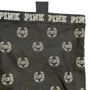 Victoria's Secret PINK All Over Logo Canvas Tote Zip Closure Travel Chic Y2K thumbnail 2