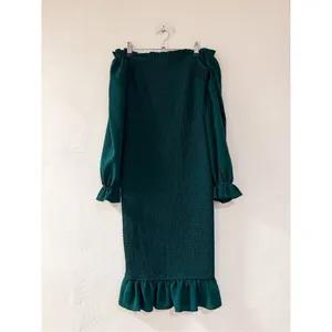 Baltic Born Esther Smocked Midi Dress in Green Small thumbnail 2