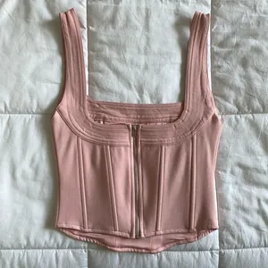 Edikted Ballet Baby Pink Lace Up Corset XS thumbnail 3