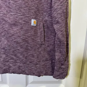 Carhartt Relaxed Fit Pullover Hooded Sweatshirt Size XL 16-18 Purple Hoodie thumbnail 3