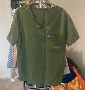 Figs Scrub Top sz Large Green Medical Nursing Hospital Catarina Comfort Work thumbnail 1