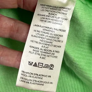 Free People Easy Street Crew Neck Sweater‎ Kiwi Candy Chartreuse Green M thumbnail 6