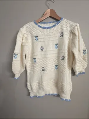 FRNCH Floral Embroidered Knit Sweater thumbnail 3