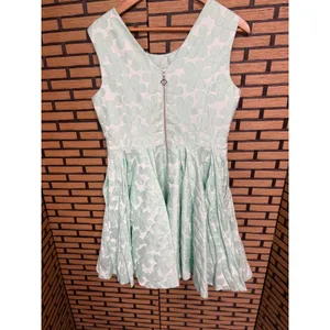 Pink Tartan Mint Floral Embossed Dress‎ Size 10 thumbnail 2