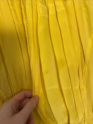Women's Yellow Smocked Tie thumbnail 6