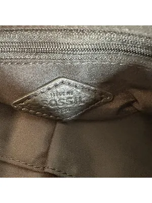 Fossil Brown Leather Crossbody Messenger Bag Key Charm Utility Pockets thumbnail 7