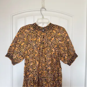 Saylor Kristin Large Leopard Print Tiered‎ Maxi Dress Cottagecore Prairie Boho thumbnail 7
