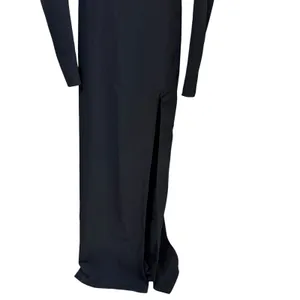 Witness‎ of Love Black High Neck Open Back Maxi Dress Long Sleeve Slit Size XL thumbnail 6