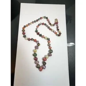 Vintage Genuine Lucite necklace with beads that imitate natural semi-precious st thumbnail 7