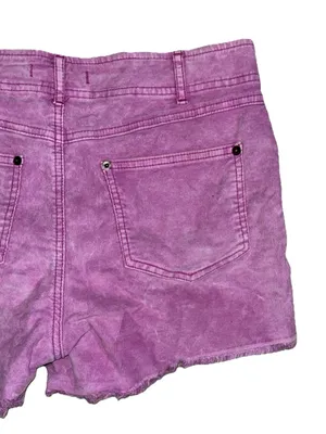 Free People Frayed Hem corduroy Shorts Purple Size 28 Boho thumbnail 7