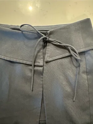 White Fox Gray Wrap Mini Skort XS Tie Waist Lined Chic thumbnail 4