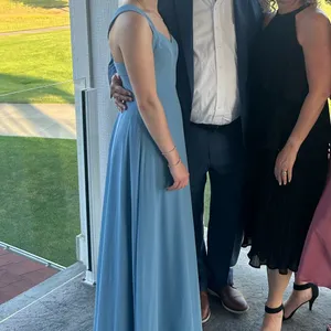 Azazie Jane Bridesmaids Dress, Steel Blue color, Size 4 thumbnail 5