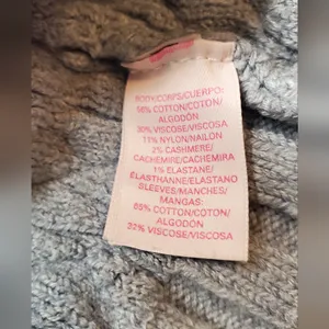 Victoria's Secret Gray Women's Knit Sweater with Asymmetrical Zipper up thumbnail 6