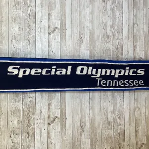 Tennessee Special Olympics Scarf Freeze For A Reason Blue White Knit Polar Bear‎ thumbnail 9