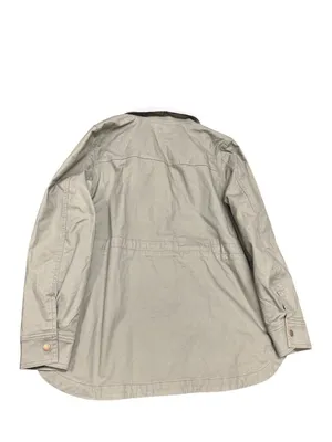 LL Bean wms olive green sherpa collar plaid lined field jacket sz M SKU 10-782 thumbnail 2