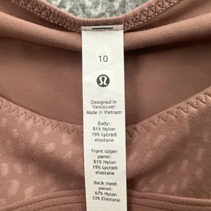 NWT Lululemon‎ Nulu and Mesh Yoga Tank Top Jewel Emboss Spiced Chai Women's 10 thumbnail 4