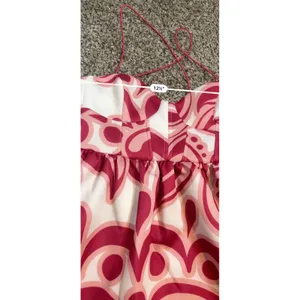 ASOS DESIGN Pink Abstract Floral Strappy Midi Dress Size 4‎ Sweetheart Neckline thumbnail 8
