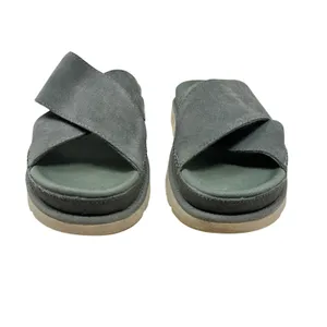 UGG‎ Goldenstar Cross Slide Sandal Olive Green Suede Size US 9.5 thumbnail 3
