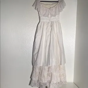 Vintage Wedding‎ White Lace Dress Size M thumbnail 5
