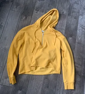 cropped yellow hoodie thumbnail 1