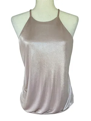 Express Cami Shine Tank features a shimmer finish. thumbnail 1