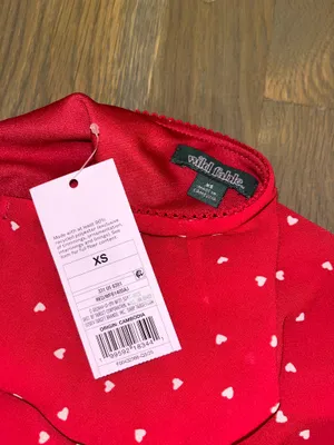 A New Day NWT Wild Fable Red Heart Print Ruffle Midi Skirt XS Coquette Romantic thumbnail 10