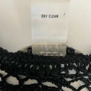 Laura Ashley Black Linen-Blend Crochet Knit Mesh Top thumbnail 9
