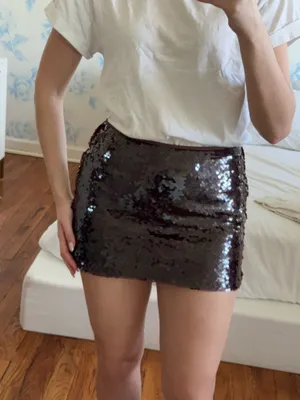 Lulus Sequin Skirt Mini Brown thumbnail 1