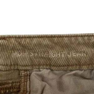 American Eagle Mom Straight Corduroy Pants Tan Khaki Acid Wash Boho Size 4 thumbnail 9