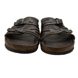 Birkenstocks Sz 38 US W7 Brown‎ Leather Mayari Arizona Granada slide Sandals Y2K thumbnail 2