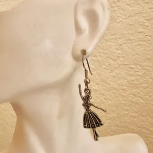 Ballerina Dangle Earrings – Silver Tone thumbnail 10