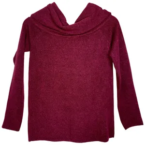 Abercrombie & Fitch Burgundy Red Cowl Neck Long Sleeve Sweater Top Womens Size M thumbnail 2