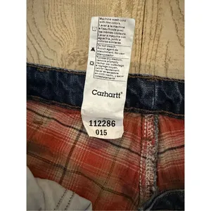 Carhartt straight leg Jeans Flannel lined Denim Jeans.‎ Size 10 X 30 thumbnail 3