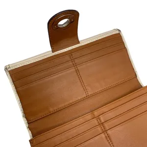 y2k COACH White Brown Turnlock Wallet thumbnail 7