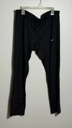 Nike Dri-Fit Women Black Athletic Performance‎ Capri Leggings size L thumbnail 1