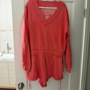 FREE PEOPLE MOVEMENT INTERCEPT ROMPER in Hibiscus NWOT thumbnail 5