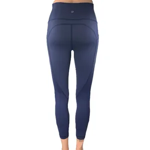 Lululemon Navy Blue Capri Yoga Workout Running Athletic Leggings Pants Size 2 thumbnail 3
