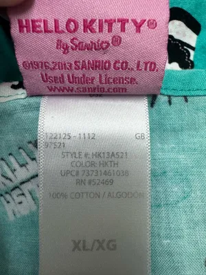 Hello Kitty Short Sleeve V-Neck Scrub Top Size X-Large thumbnail 5