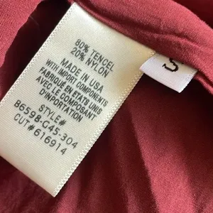 Bella Dahl V-Neck Tencel Plaid Slip Midi Dress in Burgundy Red | Size Small thumbnail 5