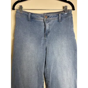 1822 Denim Light Wash Cropped Wide Leg Jeans - Size 10 thumbnail 2
