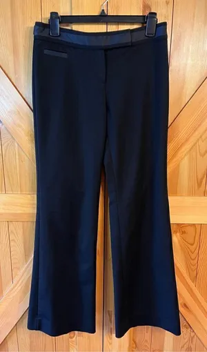 White House Black Market Size 4R Flare Leg Dress Pants Womens Stretch Black (299 thumbnail 1