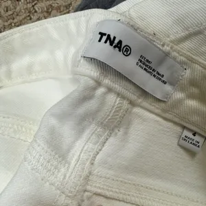 TNA Aritzia White Denim Carpenter Long Midi Maxi Skirt Utility Workwear Size 4 thumbnail 3