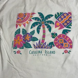 90s Vintage Catalina Island Ca Puff Print Tshirt large thumbnail 2