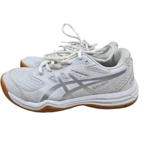 Asics Upcourt 5 Volleyball Shoes Womens 3.5 White Pure Silver Gum thumbnail 2