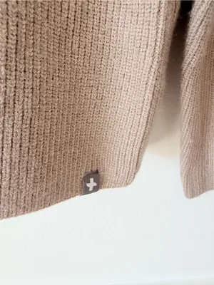 Figs NWTs Tan Knit Ribbed Loungewear Sweater size XL thumbnail 6
