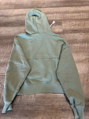 Aerie Sage Green Hooded Pullover Sweatshirt thumbnail 4