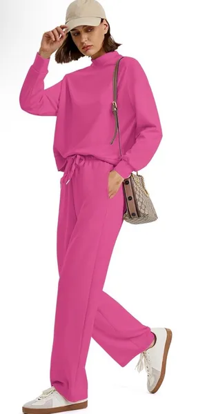 Sampeel Two Piece Sets for Women Mock Neck Matching Sets Loungewear Fall Clothes thumbnail 1