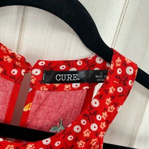 Cure Women’s Large Red Floral Maxi Dress thumbnail 3