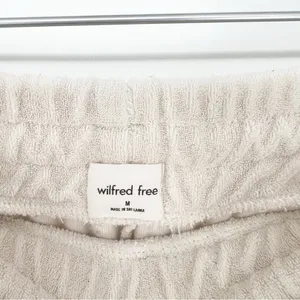 Aritzia Wilfred‎ Free Terry Knit Drawstring Shorts Women's Size M Cream Lounge thumbnail 6