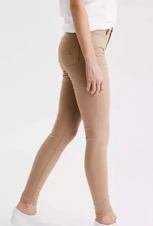 American Eagle tan high waisted skinny jeans thumbnail 6